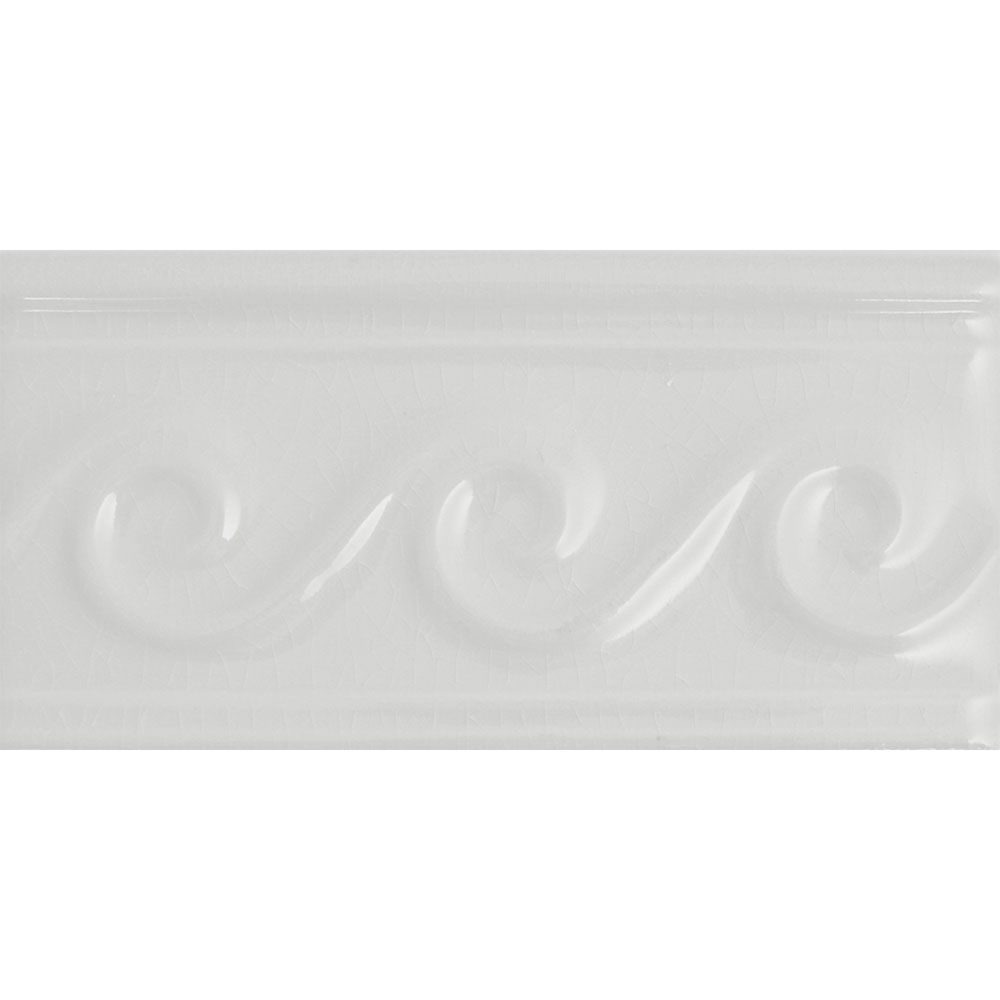 Bastille Crackle White Nave Border Tiles