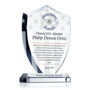 Shield Deputy Sheriff Prayer Plaque