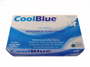 Cool Blue™ Nitrile Gloves, Powder Free, Medium, (2000/CS)