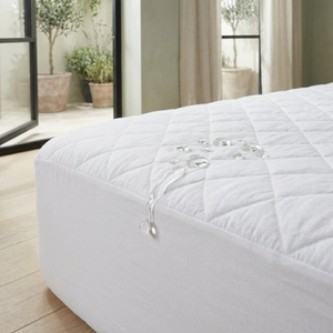 12-16" Quilted Waterproof Mattress Protector White - Super King