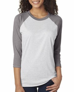 Next Level 6051 Unisex Tri-Blend 3/4-Sleeve Raglan T-Shirt