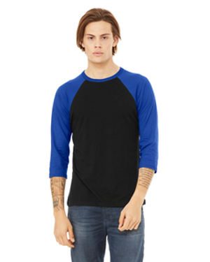 Bella + Canvas 3200 Unisex 3/4-Sleeve Baseball T-Shirt