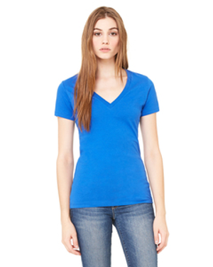 Bella + Canvas B6035 Ladies' Jersey Short-Sleeve Deep V-Neck T-Shirt