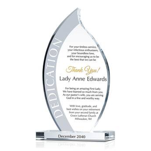 Flame Pastor Wife Recognition Plaque