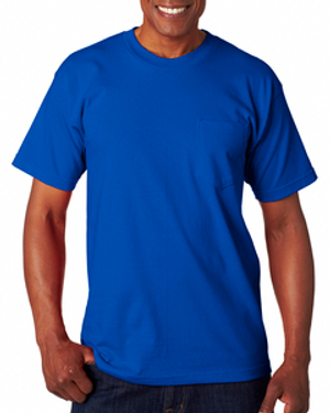 Bayside BA7100 Adult 6.1 oz., 100% Cotton Pocket T-Shirt