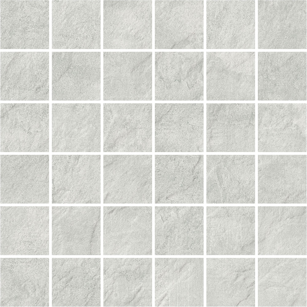 Silver Peony Slate Effect Mosaic Tiles