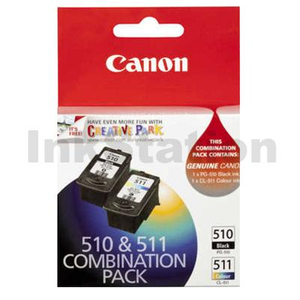 Canon PG-510 + CL-511 Genuine Ink Twin Pack (PG510CL511CP) [1BK,1C]