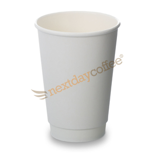 12oz Double Wall Cups - Matt White (250)