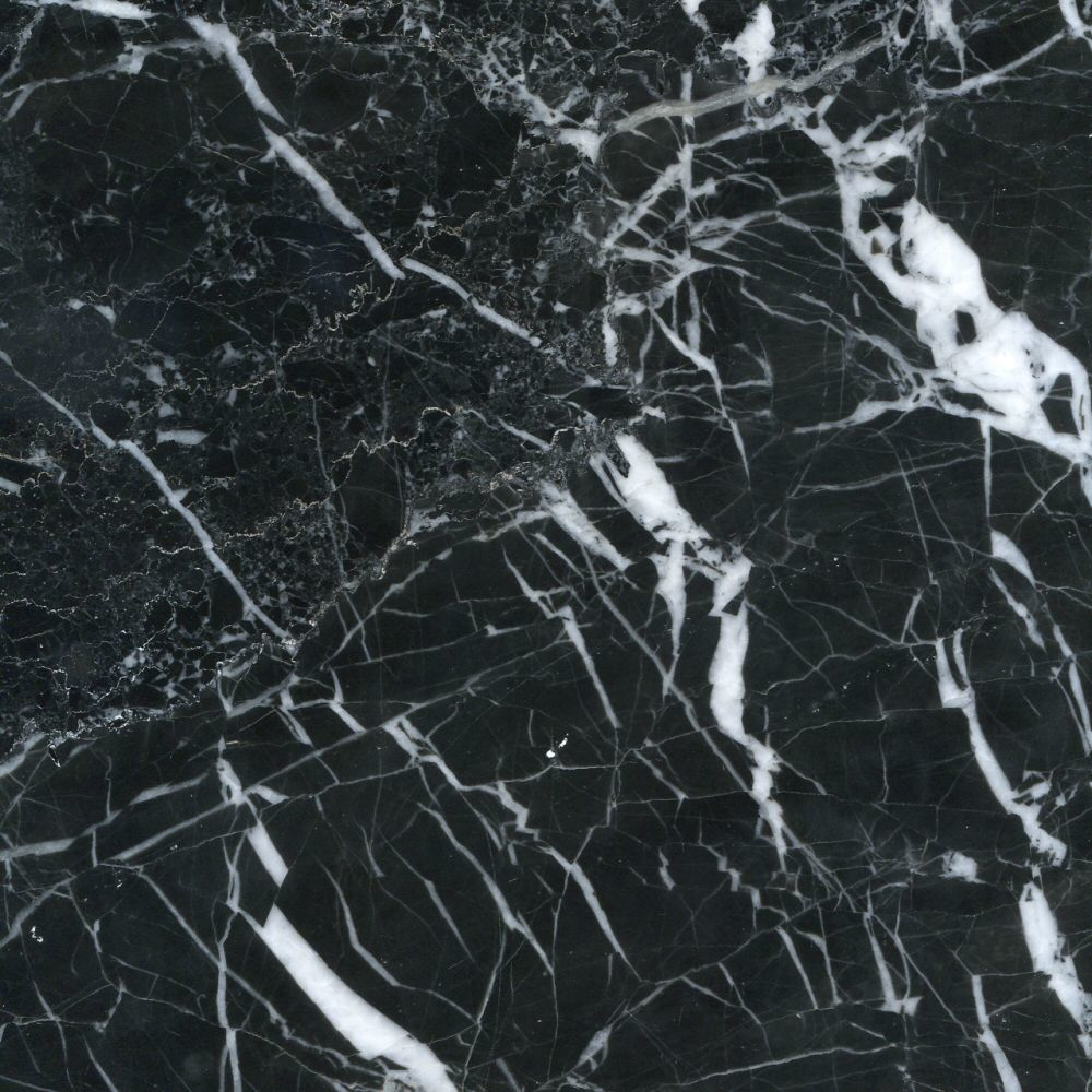 Black Veined Polished Marble Tiles