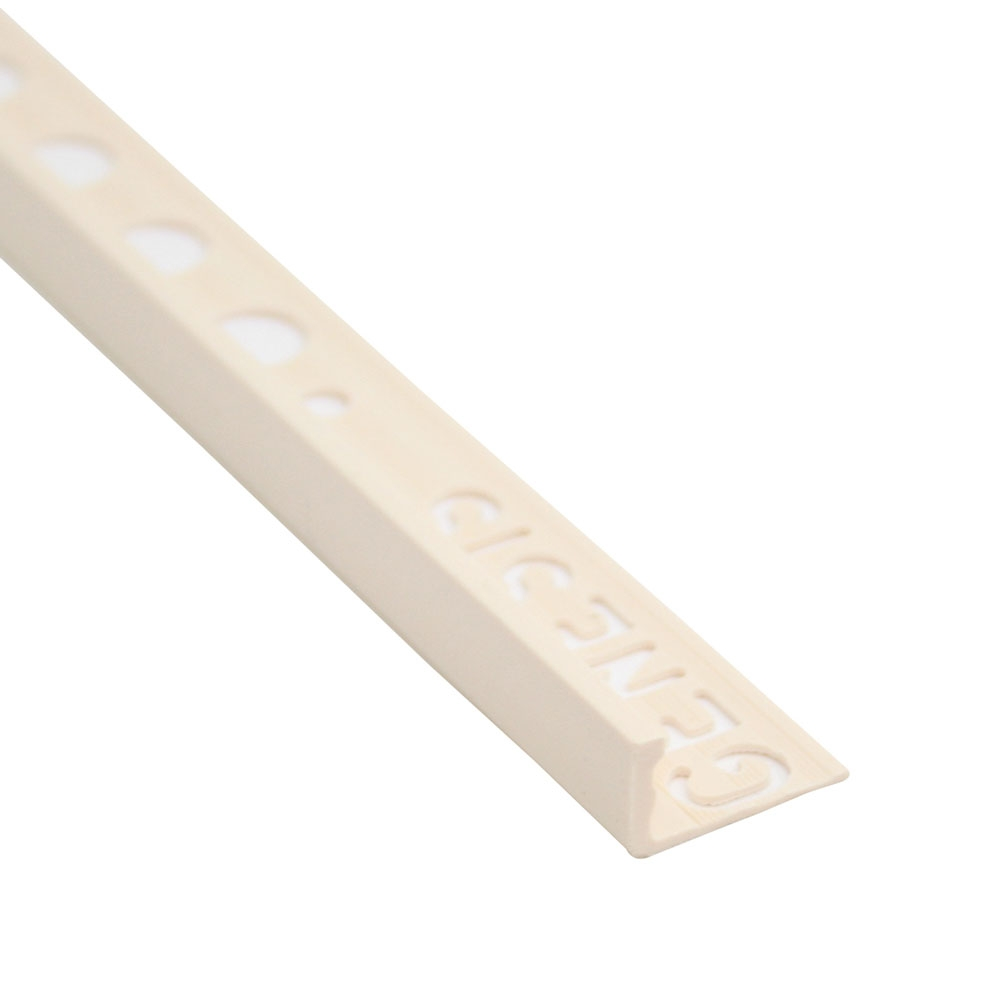 Soft Cream 8mm PVC Straight Edge Tile Trim