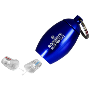 EARasers Musician's HiFi Earplugs w/ Keyring (Medium) (Blue Canister)