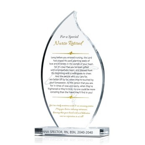 Flame Retired Nurse Gift Plaque