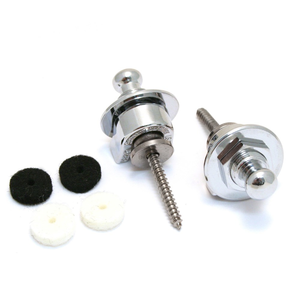 Fender Security Strap Locks & Buttons - Set of 2 (Chrome)