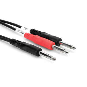 Hosa STP-203 1/4" TRS to Dual 1/4" TS Insert Cable (3m)