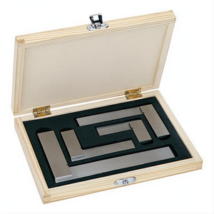 Engineers Square Set - 2 3 4 & 6 Inch Squares - Wooden Case