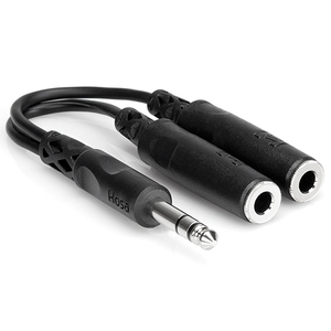 Hosa YPP-118 1/4" TRS(M) to Dual 1/4" TRS(F) Y-Cable Adaptor