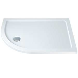 MX Elements Low Profile Offset Quadrant Shower Tray White 1100 x 800mm Left Hand