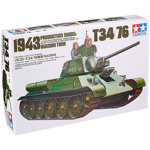 TAMIYA T34/76 1943 Russian Tank 1:35 Military Model Kit 35059