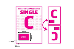 Single Integrated Labels - Style C - 1,000 Sheets