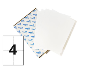 Printer Labels - 4 Per Sheet - Square Corners - 500 Sheets