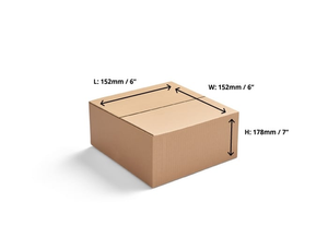 Single Wall Cardboard Boxes - 152 x 152 x 178mm - 25 Boxes