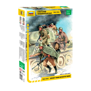 Zvezda Soviet Tank Infantry WWII 1:35 Plastic Model Kit 3544