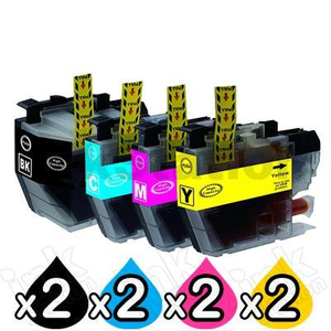8 Pack Compatible Brother LC-3319XL Ink Cartridges Combo (High Yield of Brother LC-3317) [2BK, 2C, 2M, 2Y]