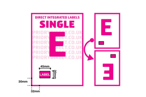 Single Integrated Labels - Style E - 1,000 Sheets
