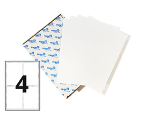 Printer Labels - 4 Per Sheet - Round Corners - 500 Sheets