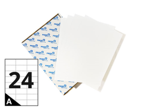 Printer Labels - 24 Per Sheet - Square Corners - 500 Sheets