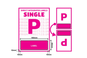 Single Integrated Labels - Style P - 100 Sheets