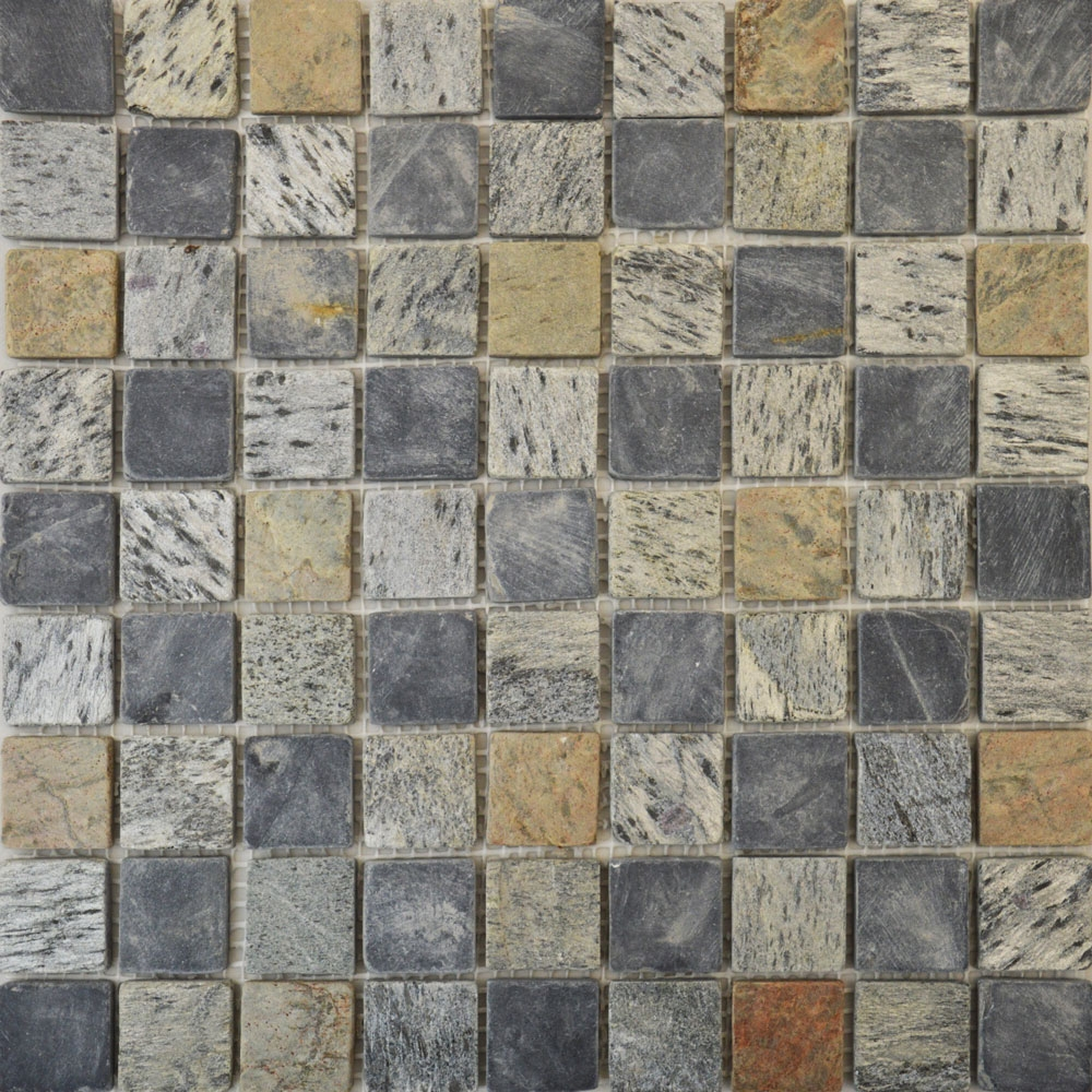 Copper & Pewter Square Mosaic Tiles