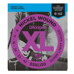 D'Addario EXL120 Nickel Wound Electric Guitar Strings - Super Light (9-42)