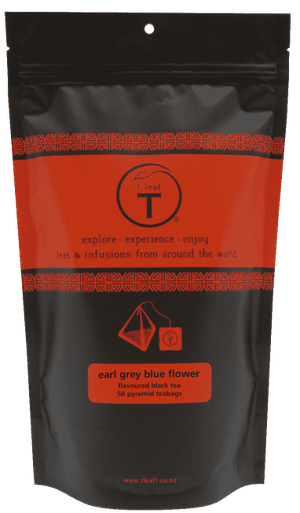 Earl grey blue flower pyramid pouch 50s
