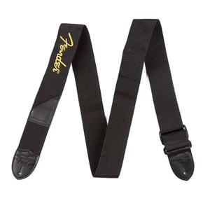 Fender 2" Polyester Strap (Black w/ Yellow Logo)