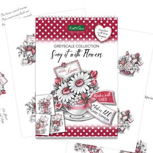 Say it with Flowers Greyscale Collection | Paper Craft Pad (Not Die Cut)