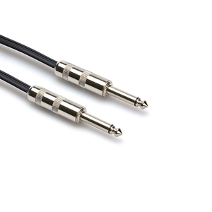 Hosa SKZ603 Speaker Cable 1/4 in TS to Same Black Zip - 3-foot