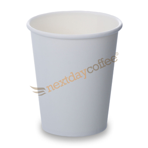 8oz Single Wall White Paper Cups (100)