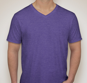 Gildan Softstyle Jersey V-Neck T-shirt - Heather Purple