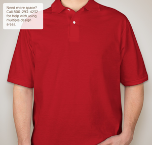 Jerzees Spotshield 50/50 Jersey Polo - Printed - True Red