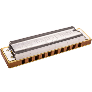 Hohner Marine Band - 10 Hole Diatonic Harmonica w/ Wooden Reed in Key A