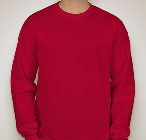 Hanes Authentic Long Sleeve T-shirt - Deep Red