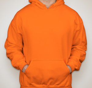 Gildan Midweight 50/50 Pullover Hoodie - Safety Orange