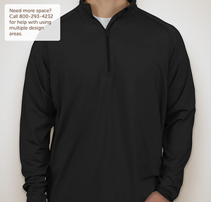 Sport-Tek Performance Quarter Zip Pullover - Printed - Black