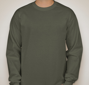 Gildan Ultra Cotton Long Sleeve T-shirt - Military Green