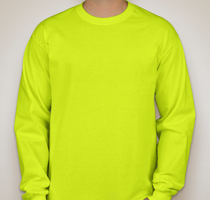 Gildan Ultra Cotton Long Sleeve T-shirt - Safety Green