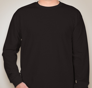 Gildan 100% Cotton Long Sleeve T-shirt - Black