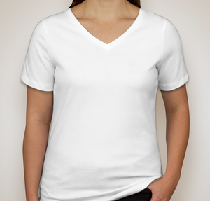Bella + Canvas Women's Jersey V-Neck T-shirt - White