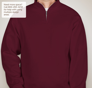 Jerzees Nublend Quarter Zip Sweatshirt - Maroon