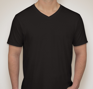 Gildan Softstyle Jersey V-Neck T-shirt - Black